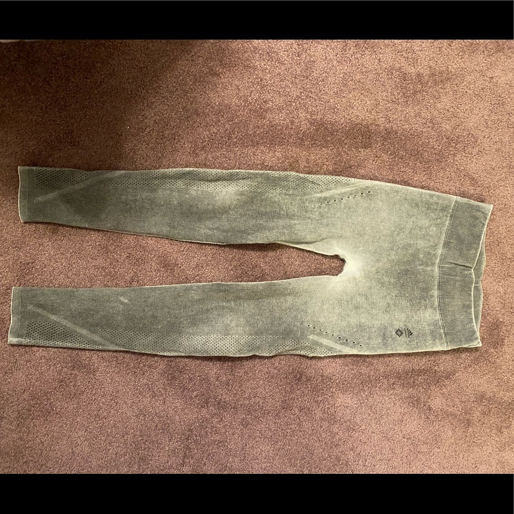 Adidas acid wash grey hole leggings